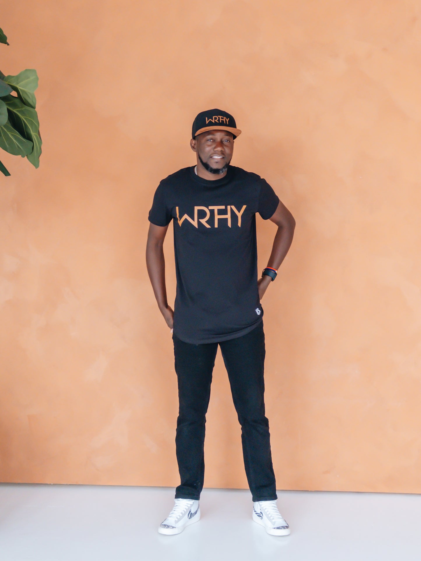 WRTHY Devotional Lifestyle Black Curved Hem T-shirt Devotional Lifestyle