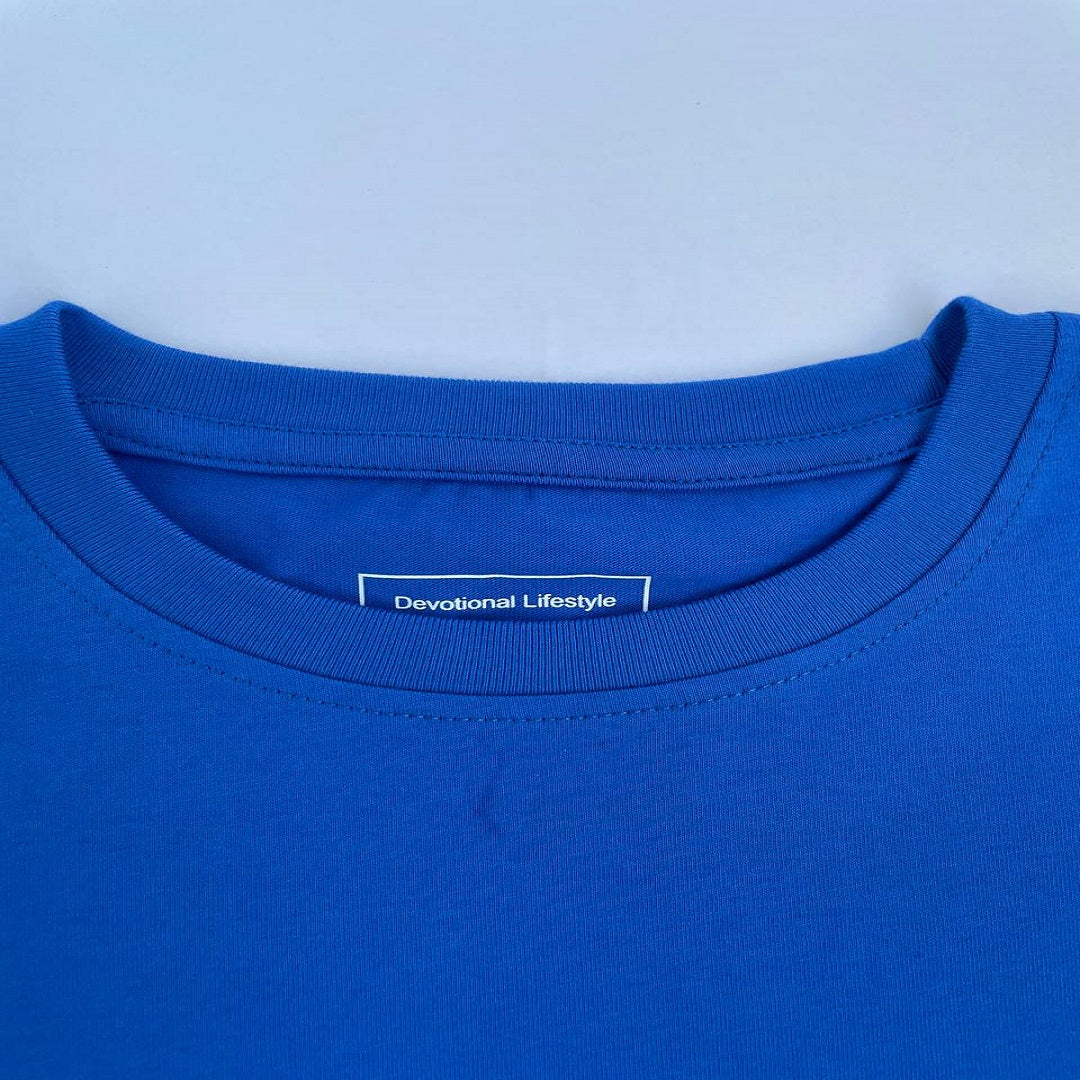 Devotional Lifestyle Royal Blue Curved Hem T-shirt - Devotionals Lifestyle