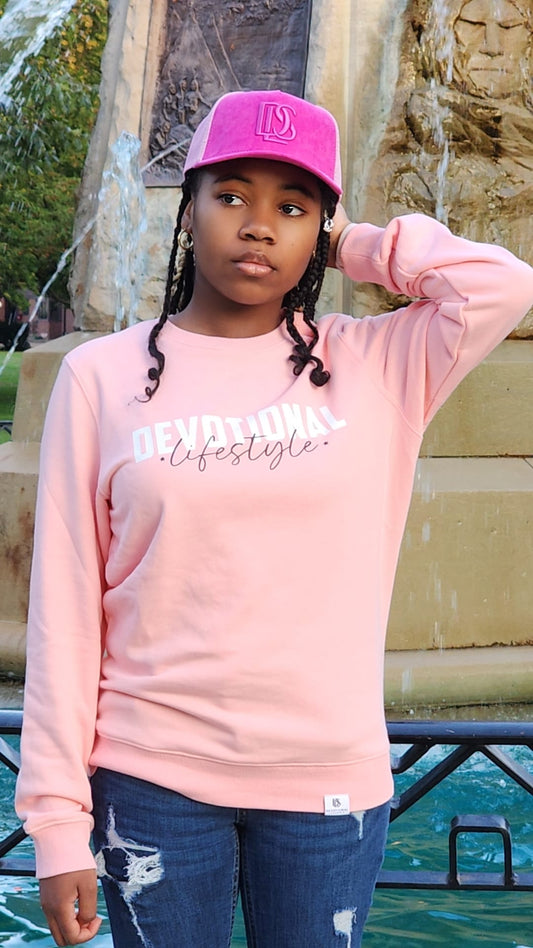 Devotional Lifestyle Pink Sweatshirt Devotional Lifestyle