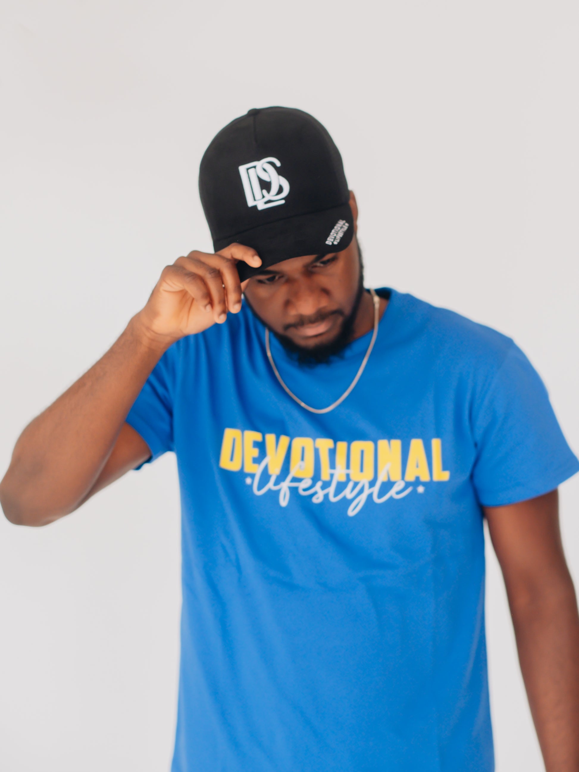 Devotional Lifestyle Royal Blue Curved  Hem T-shirt Devotional Lifestyle