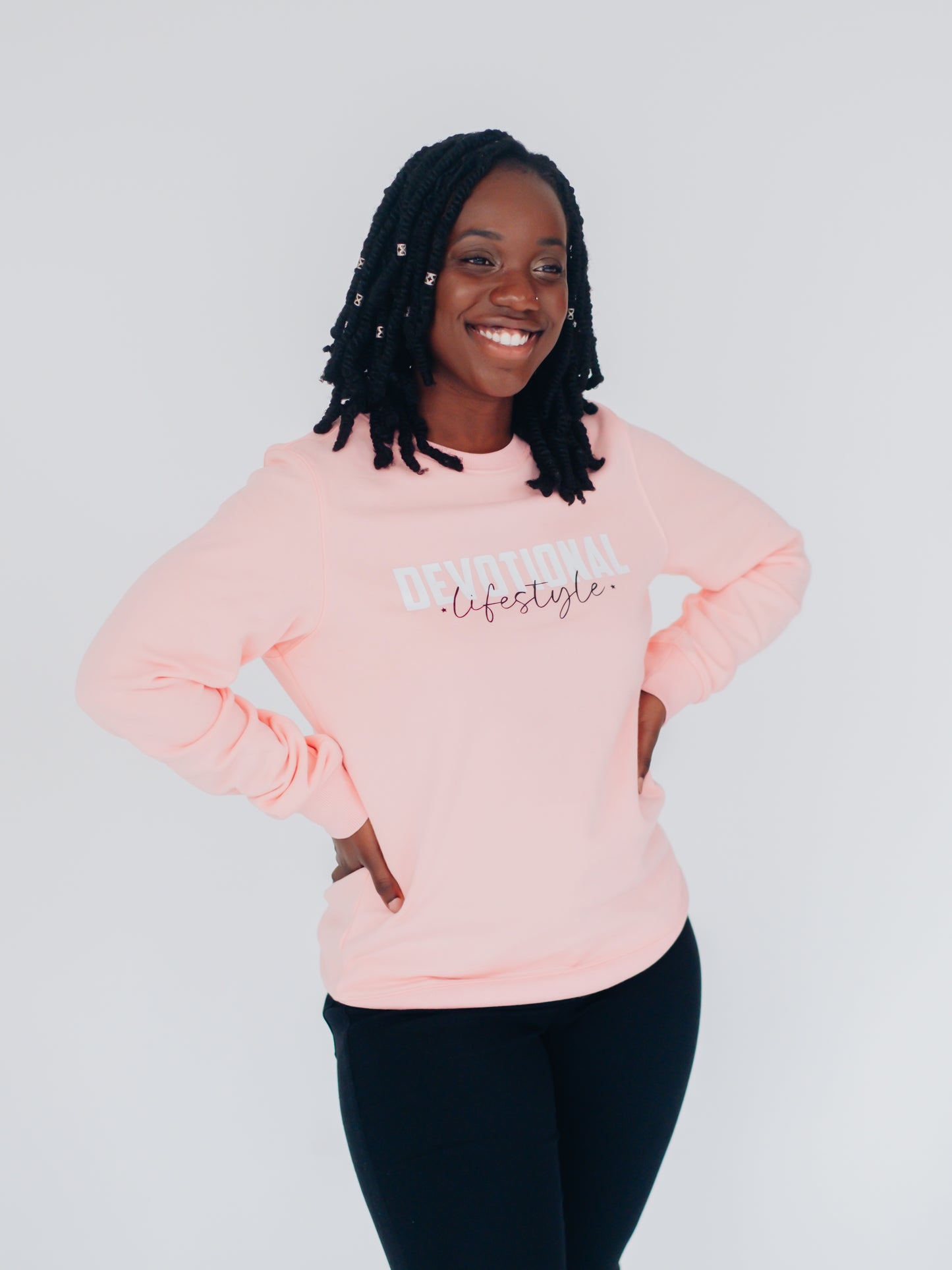 Devotional Lifestyle Pink Sweatshirt Devotional Lifestyle