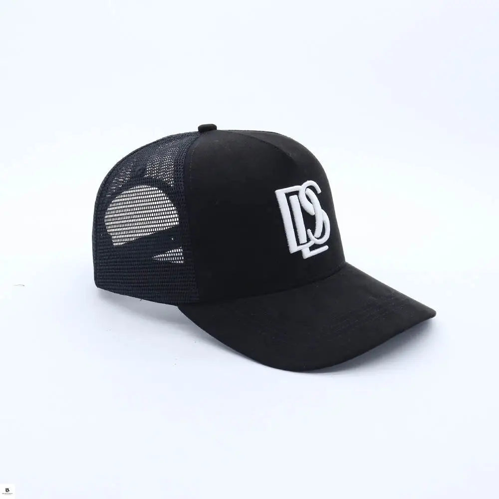 Devotional Lifestyle Black Trucker Hat Suede Mesh