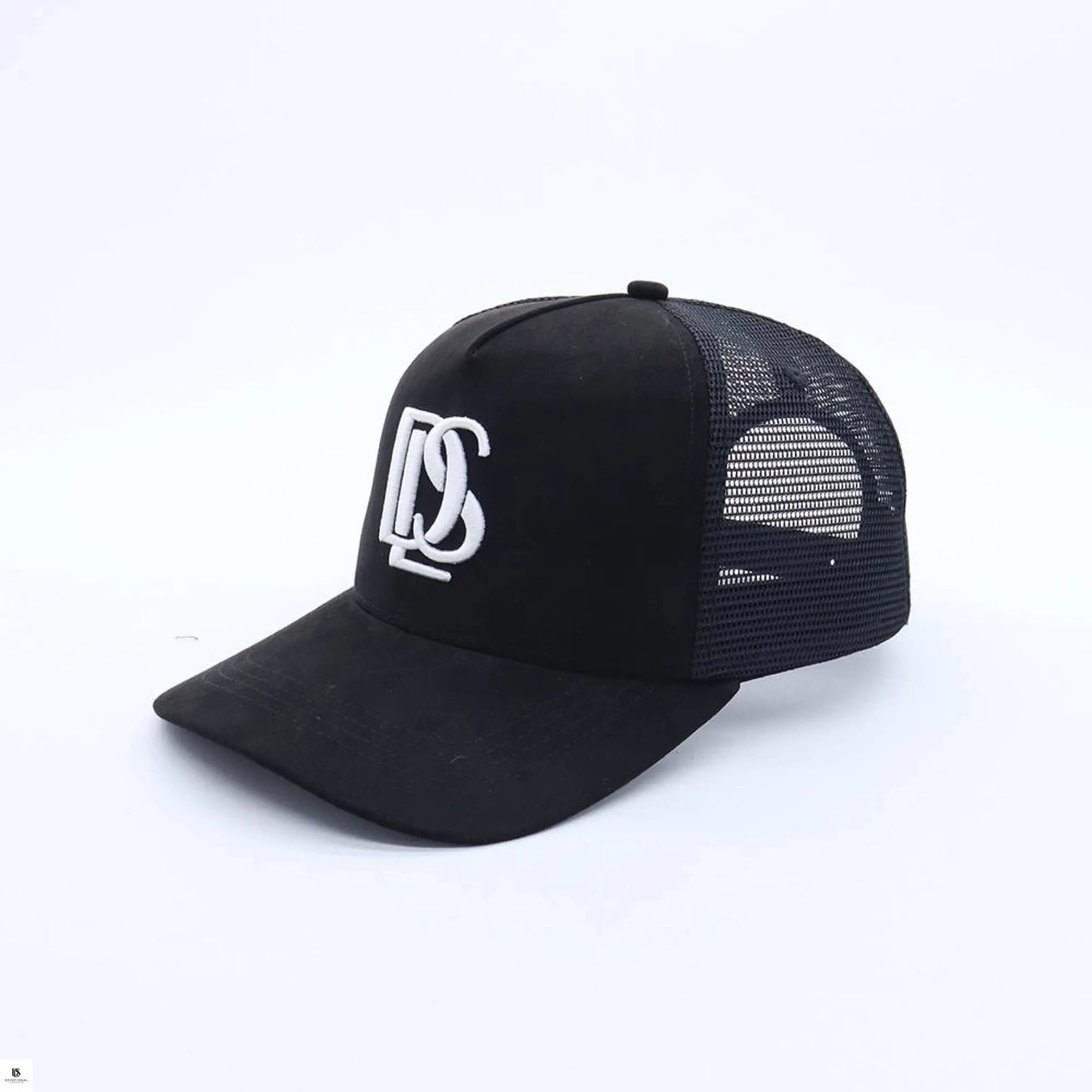 Devotional Lifestyle Black Trucker Hat Suede Mesh