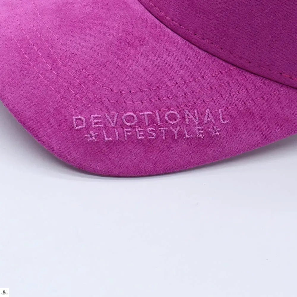 Devotional Lifestyle Pink Trucker Hat Suede Mesh