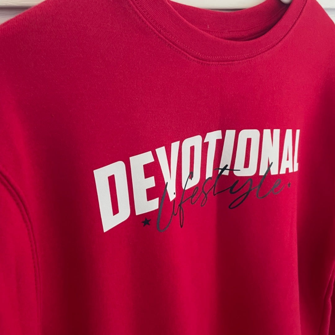 Devotional Lifestyle Red Sweatshirt - Devotionals Lifestyle