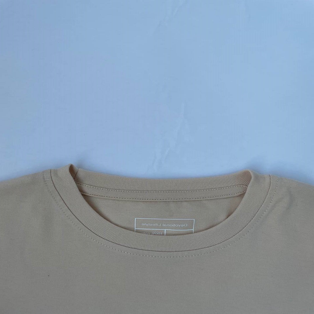 Devotional Lifestyle Light Apricot Curved Hem T-shrit - Devotionals Lifestyle