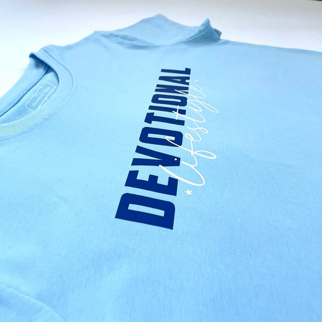 Devotional  Lifestyle  Light blue Curved  Hem T-shirt - Devotionals Lifestyle