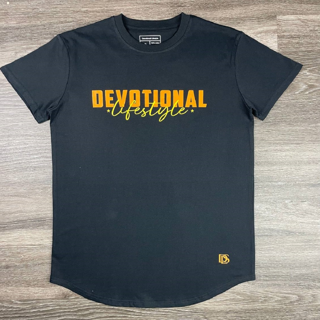 Devotional Lifestyle Black Curved Hem T-shirt Devotional Lifestyle