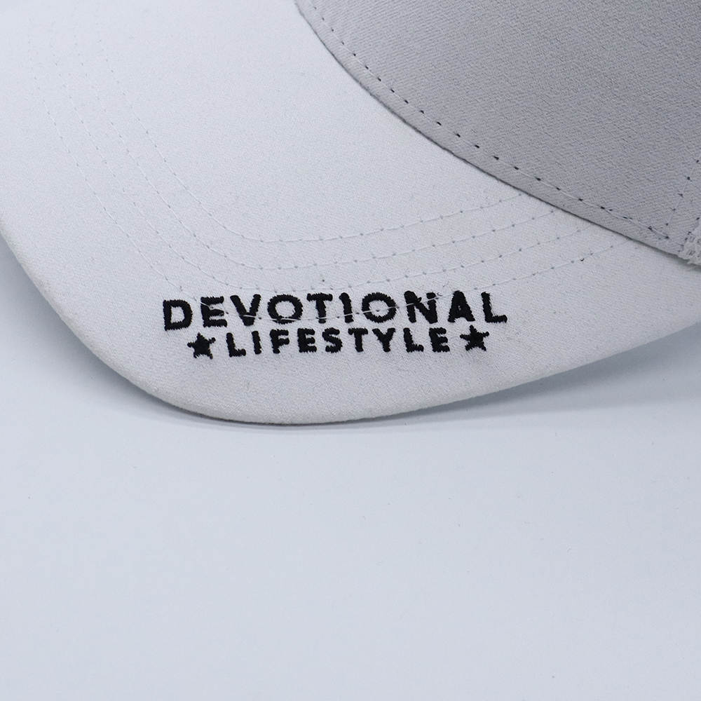 Devtional Lifestyle White Trucker Hat Suede Mesh - Devotionals Lifestyle